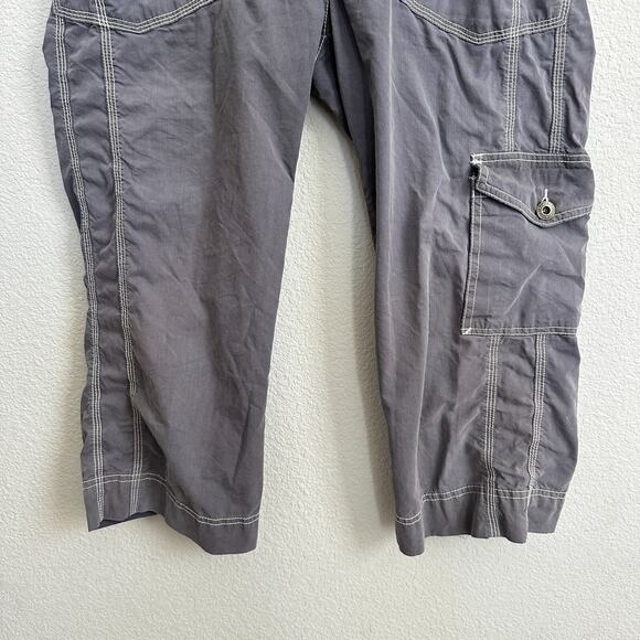 Prana Pants 6 Women Y2K Hiking Cargo Capri Gray Mid Rise Skater Grunge Casual - Picture 3 of 14